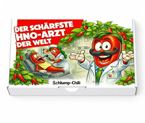 Schlump-Chili⎥Der schärfste HNO-Arzt der Welt - Ein witziges Geschenk Set für Mediziner! Geschenkidee für Doktoren z.B. zum Geburtstag, Weihnachten