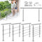 YRHome Rampe d'escalier en acier inoxydable pour escaliers, parapet pour intérieur et extérieur, cage d'escalier, balcon, parapet, entrée de maison, jardin (120 cm, 0 traverses)
