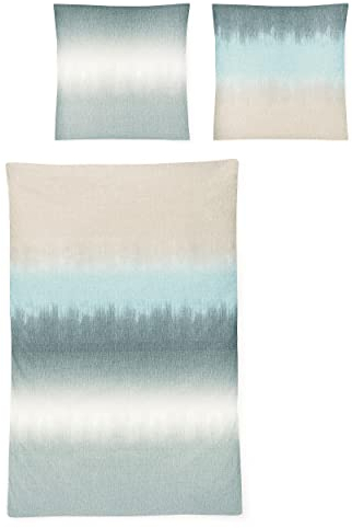 Irisette Mako-Satin Bettwäsche Set Nova 8372 Stone 155 x 220 cm + 1 Kissenbezug 80x80 cm