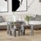 lvssiao Beistelltisch, Couchtisch, stapelbar, 3 Teile, Sperrholz, Grau, Sonoma, zeitgenössischer Stil, modern, Konsolentisch für Wohnzimmer, Flur