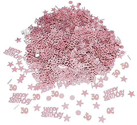 VIKY Konfetti 30.Geburtstag Rosegold Deko, Tischdeko 30 Geburtstag Männer Frau, Streudeko 30 Geburtstag, 30er Geburtstag Mann,Confetti Deko 30 Geburtstag Frau,Geburtstagsdeko 30. Geburtstag