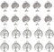 SURALIN Lot de 20 Breloque Arbre de Vie, Breloque Acier Inoxydable Fleur de Vie, Pendentifs Arbre de Vie Pendentif En MéTal Argenté pour Collier, Bracelet