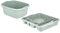 JMS we create smile 2 PIECE KITCHEN SET - LARGE DISH DRAINER & RECTANGLE WASHING UP BOWL (Silver Sage)