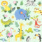 Rasch Tapete 229714 - Bunte Kinderzimmer-Tapete mit Tieren; Elefant, Giraffe, Löwe, Affe und Co. - 10,05m x 0,53m
