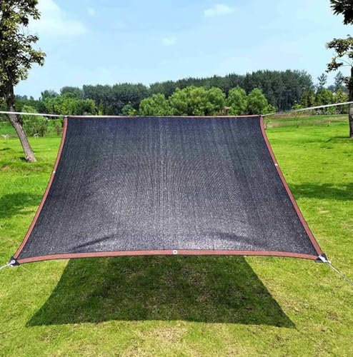 Grand voile d'ombrage rectangulaire en maille respirante pour jardin, serre, terrasse, 5 x 4 m et 3 x 2 m, noir 5 x 8 m