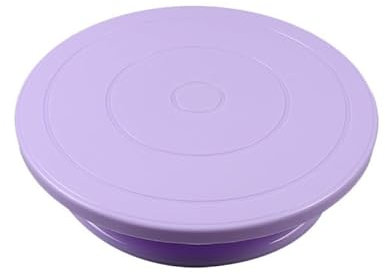 Rueda de Cerámica,Tornos de Alfarero Plato giratorio for hornear, mesa giratoria for decoración de pasteles, herramientas de decoración de plástico, plato giratorio for decoración de pasteles(Purple)