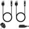2 Piezas Cargador Magnético Universal, Cable de Carga Smartwatch 2 Pines 7,62mm Compatible con Relojes Inteligentes, USB Cable Magnético de Alta Estabilidad para Carga Segura y Rápida