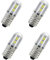 MeetUs DC E10 Birnen,4 Stück 12 Volt 1W 100LM 6500K Kaltweiß Ersatzbirnen Miniatur Schraub LED Lampen Licht Lampen (Kaltweiß (6500k), 12V)