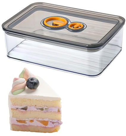 AuSletie Käseglocke mit Timer Luftdichtung 1250ml Vielseitige Aufbewahrungsbox für Kühlschrank Aromasicher für Wurst, Käse Aufschnitt Kältebeständig