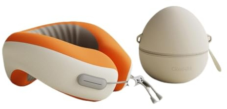 AZHKJKZH Nackenhörnchen Erwachsene Nackenstützkissen for Kurze Nickerchen, Tragbar, U-förmig Reise Gadgets(Orange,L)