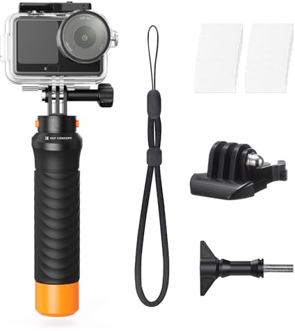 K&F CONCEPT 60M/196FT Waterproof Case with Floating Handle Kit for Action 6
