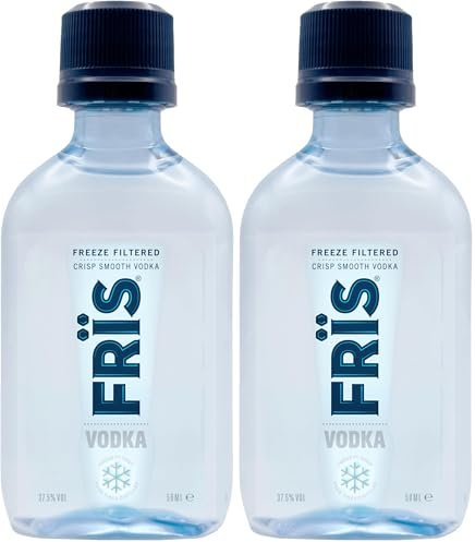 FRÏS Vodka, 5clx10, 37.5% ABV, Scandinavian Vodka, Four Times Distilled, Purified Through a Freeze Filtered Process at -15°C, Ideal over ice with your favourite mixer, in Frozen Cocktails and Martini