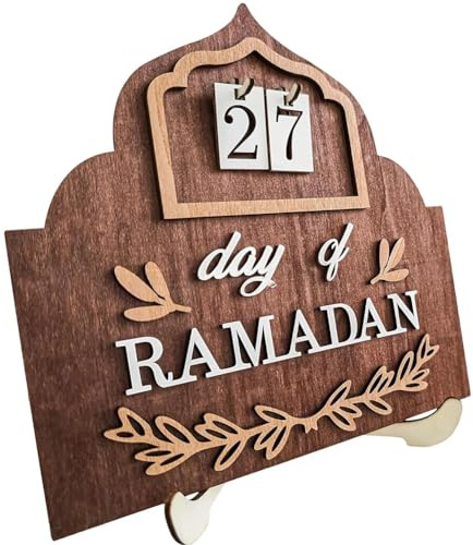 Zhdbchyuu Eid Mubarak Countdown Kalender 2026 - Ramadan Adventskalender für Islamische Muslimische Wohnkultur Geschenke