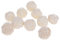 P Prettyia 15 Teile/Satz Natur Deko Kugel Set Kugeln Tischdeko Dekokugel Weide Naturdeko Rattan - Weiß, 5 cm