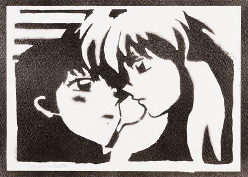 moreno-mata Echtes Handgemachtes Graffiti InuYasha und Kagome Manga und Anime Aesthetic Poster & Kunstdrucke Bilder Plakat Handmade Deko Wandbilder Wohnzimmer Wanddeko Geschenke für Männer und Frauen