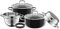 Silit Compact Topfset Induktion 4-teilig, Kochtopf Set mit Glasdeckel, Silargan Funktionskeramik, Induktions Töpfe Set nickelfrei, schwarz