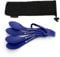 Wild Peak Contour Clip Plastic Spork - Lightweight & Strong All in one Spoon, Fork, Knife Cutlery Includes Carabiner Clip & Storage Bag ▲ (Midnight Blue, 4 Pack)