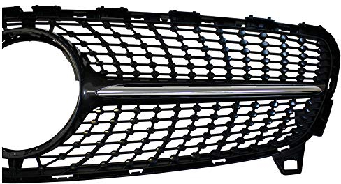 Kühlergrill Waben Aufkleber Dekor Zubehör Diamantgrill Urban Auto Autoaufkleber (Schwarz Glanz, W176 (K050))