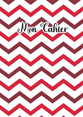 Mon Cahier: Cahier ligné A4 200 pages | Rouge et bordeaux