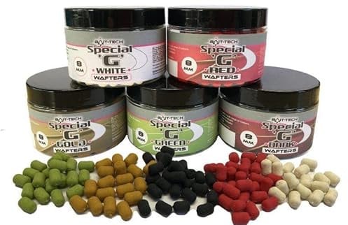 Bait-Tech Special G Dumbells wafters Hookbait Commerical Fishing (Green Wafter - 8mm)