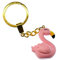 Miniblings Portachiavi fenicotteri Uccelli Zoo in plastica rosa – Gioielli di moda fatti a mano – Portachiavi con cerniera