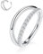 hengkaixuan 16G Knorpel Ohrringe Conch Schmuck 316L Chirurgenstahl Tragus Septum Clicker Ring Conch Creolen Helix Lip Lobe Piercing Schmuck Ohr Creolen 10mm Silber Doppel offen gestapelt mit CZ