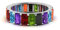 JewelryonClick Moderne Eternity Band 925 Sterling Silber Multi-Stein Kanal Emerald Cut Friendship Tag Chunky Versprechen Ring Tägliche Tragen Party Tragen Geschenk für Damen und Mädchen Größe 61