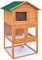Gecheer 3-Ebenen Holzkäfig Kleintierstall Kleintierhaus Hasenstall Kaninchenstall Holz 80 x 71 x 160 cm für Haustiere Mit 2 rutschfesten Leitern für einen leichteren Zugang zu den oberen Etagen