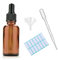 SKYPRO 1 Pack Amber Glass Dropper Bottles (30ml) - Essential Oil Bottles with Glass Pipette & Black Cap - UV Protection, Refillabl, Leak-Proof, for DIY, Aromatherapy,