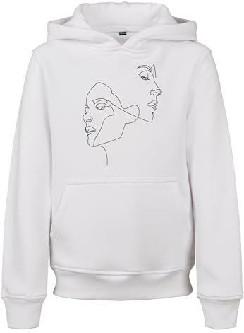 Mister Tee Jungen Kapuzenpullover Kids One Line Fit Hoody White 110/116