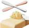 GWAWG 2pcs Cuchillo Mantequilla, 3 En 1 Cortador De Mantequilla, con Agujeros De Alambre De Sierra Y Raspado, FáCil PropagacióN, para La Mantequilla, Mermeladas, Queso, Ect