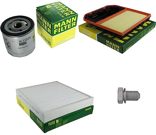 EISENFELS Filter Set Inspektionspaket erstellt mit MANN-FILTER Ölfilter W 712/95, Luftfilter C 29 015, Innenraumfilter CU 26 010, Verschlussschraube