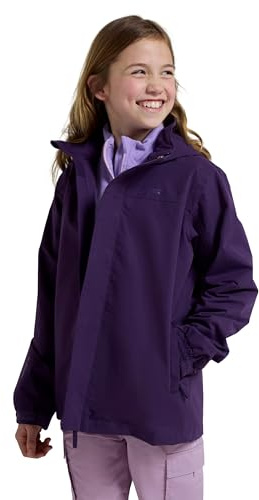 Mountain Warehouse Solar wasserdichte Kinderjacke – Rip-Stop-Gewebe, versiegelte Nähte, verstellbare Bündchen und justierbare Kapuze - Frühling, Sommer