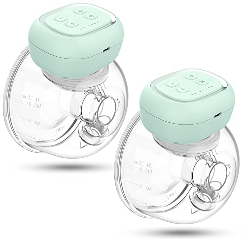 Milchpumpe Elektrisch Tragbar, Elektrische Milchpumpe Doppel Freihändig, Wiederaufladbar Milchpump mit Geräuscharm und Memory Funktion,3 Modi und 30 Stufen Saugen