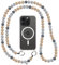 beadstars Perlen Handykette Universal zum Umhängen inkl. Patch und Geschenkbox, handgefertigt in Deutschland, bunte Holzperlen, versch. Längen kompatibel mit iPhone, Samsung (Stonewall, 140cm)