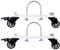 Roulette De Radiateur Remplie D'huile 2 pcs Roulettes Robustes Pivotantes à 360 ° Pour Chauffage électrique Roulettes En Acier Au Carbone à Crochet En Forme De U