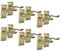Georgian Style Scroll Brass Finish Door Handles - 6 Pair, Including Handles and Latches