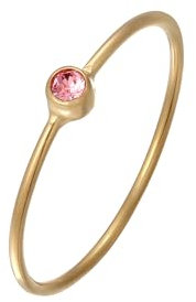 Elli Ring Damen Solitär Stapel Filigran mit Kristallen Grün in 925 Sterling Silber Vergoldet