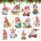 Diamond Painting Weihnachten Anhänger Set, 12 Stück Wichtel Diamond Painting Schlüsselanhänger Beidseitig, DIY 5D Diamant Painting Weihnchtswichtel Geschenkanhänger Weihnachtsbaumanhänger (Typ D)