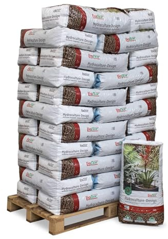 Liaflor Blähton Tongranulat Hydrokultur Keramik Pflanz Granulat Ton Kugeln Für Garten Zimmer Pflanzen Kübel Töpfe Drainage Substrat Design Mittel 8-16mm 50l x 33 Sack 1.650l / 1 Palette
