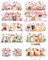 GOMAKERER 10 Blatt Kaffee UV DTF Becherfolie Für 16OZ Glas Blumen Blätter Eiscreme Brot Abziehbilder Bunte Cartoon Transferaufkleber Für DIY Flaschen Kaffee Getränke Lebensmittelbehälter Frauen