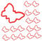 BESTonZON 50pcs Magician Conjuring Performance Props Rubber Bands For Illusions Elastic Bands For Fun Butterfly Shape Rubber Bands