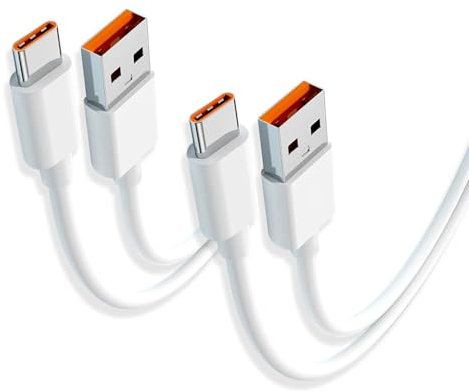 2 PEZZI Cavo USB Type-C 1M, cavo di ricarica ultra rapido USB C 6A 65W Ricarica Rapida, Cavo USB C Ricarica Rapida per Xiaomi Mi REDMI NOTE 11/12/13