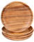 levandeo 4er Set Runde Teller Akazie Ø20cm Holzteller Snackteller Akazienholz Dekoteller Handgefertigt Deko Unikat Tischdeko Ablage