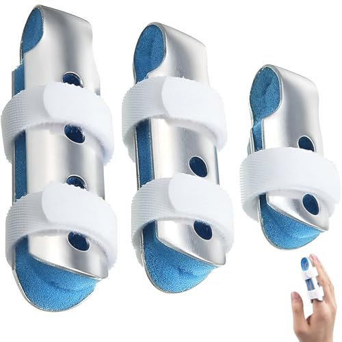 3 Stück Fingerschiene,Fingerschiene Kleiner Finger,Fingerschiene Mittelfinger,Schiene Finger,Verstellbare Schiene,Fingerlinge Fingerschutz Für Gebrochenen Daumen Oder Arthritischen Triggerzeh