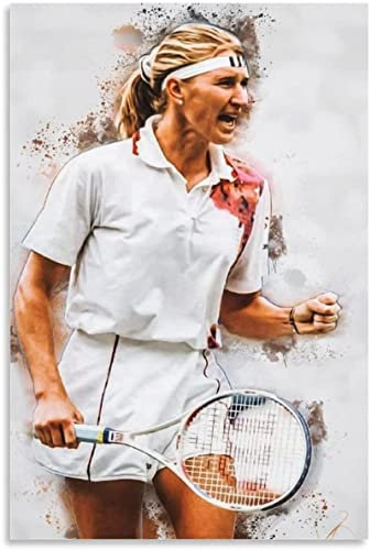 Leinwand Druck Poster 60 * 80cm Senza Cornice Giocatore di tennis Steffi GRAF poster tessili per la casa soggiorno murale