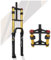 Forcella ammortizzata Fat Bike 26x4.0'', escursione 140 mm, forcella ad aria, doppia spalla, regolazione del ritorno, attacco QR 9 mm, forcella anteriore dritta 1-1/8 per bici da neve E-Bike XC/