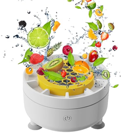 Obst-Waschmaschine, automatischer Gemüse-Reinigungsspinner, tragbarer Küchenwäscher für Kühlschrank, Theke, Lebensmittelzubereitung, Outdoor, Picknick, Camping