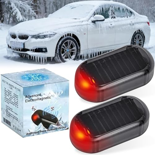 Dandin 2 Stück Auto Enteiser Elektromagnetisch, Scheibenenteiser Auto Elektrisch, Electromagnetic Car Snow Removal Device,Tragbarer Autoentfroster Frostschutz