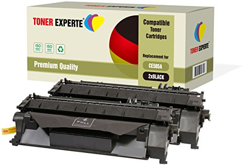 TONER EXPERTE 2er-Pack Premium Toner kompatibel zu CE505A 05A für Laserjet P2033 P2034 P2035 P2036 P2037 P2050 P2054 P2055 P2055d P2055dn P2055x i-SENSYS LBP-6300dn LBP-6680x MF-6140dn